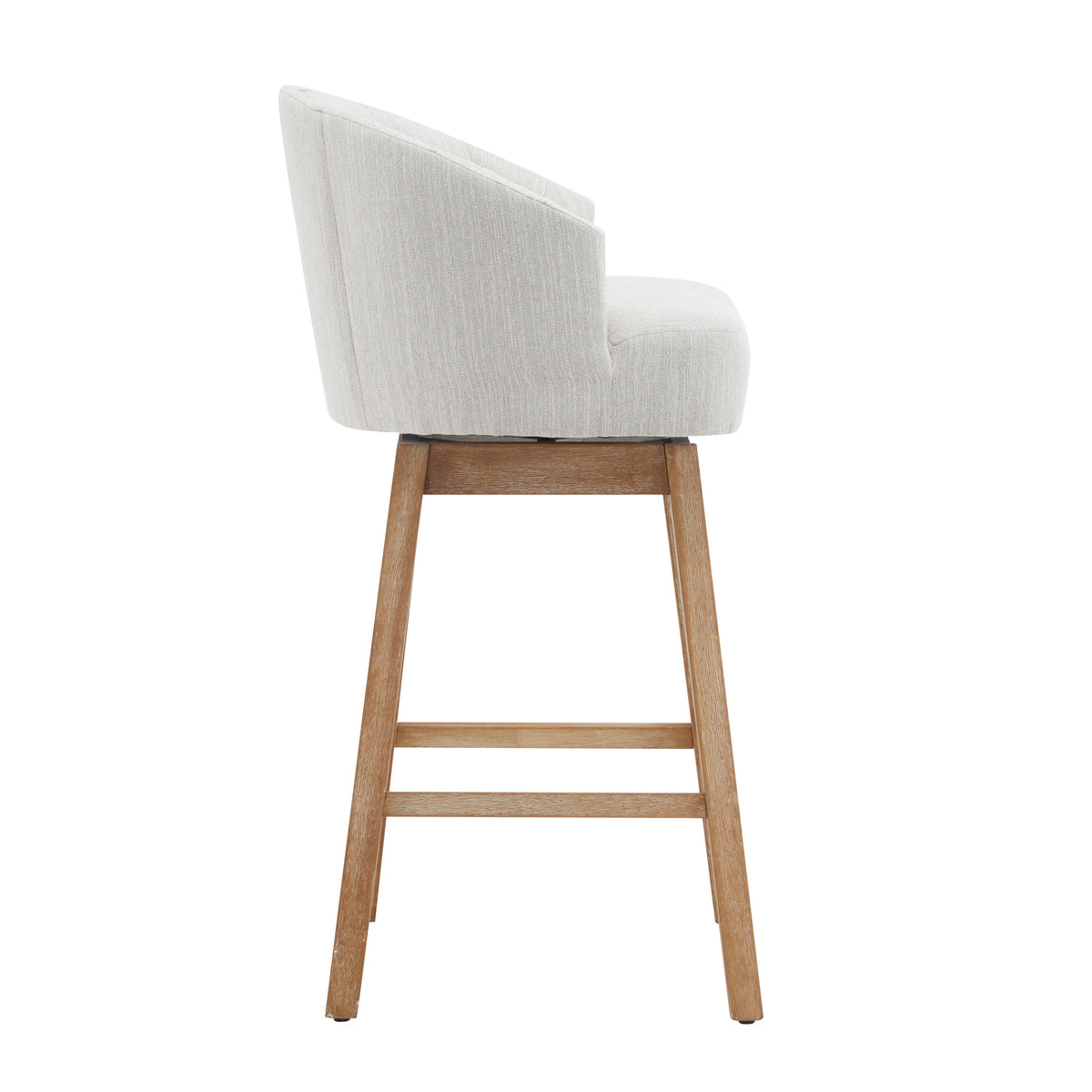 Upholstered Swivel Counter Stools with Backrest – Set of 2, photo 7 of 10