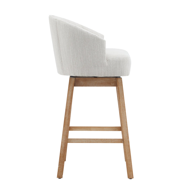 Upholstered Swivel Counter Stools with Backrest – Set of 2, photo 7 of 10