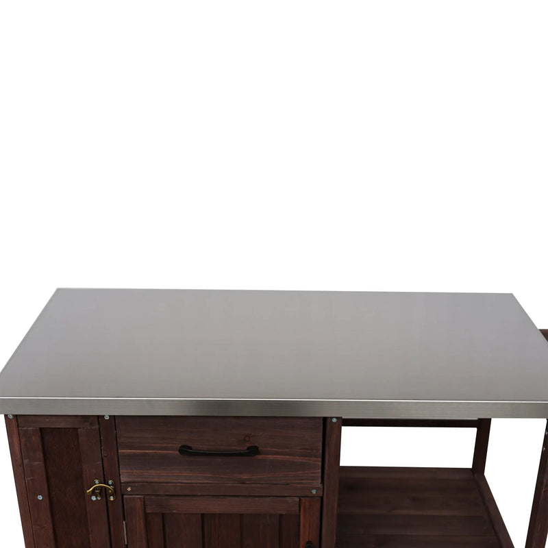 Outdoor Kitchen Island Fir Wood Prep Station by HouseOfZazla