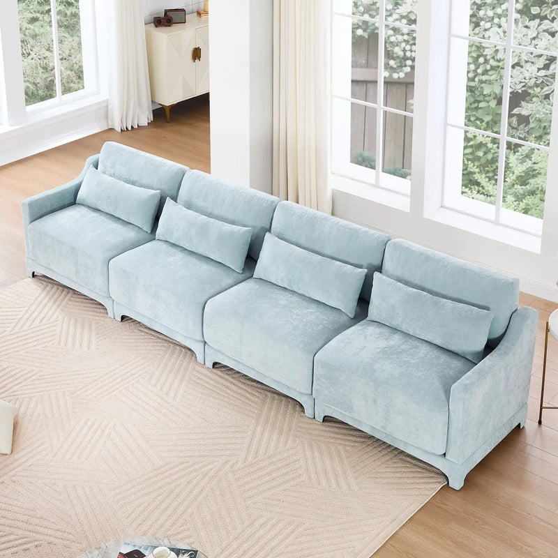 Elegant Sofa With Ergonomic Design And Lumbar Pillows by Unique Piece Furniture