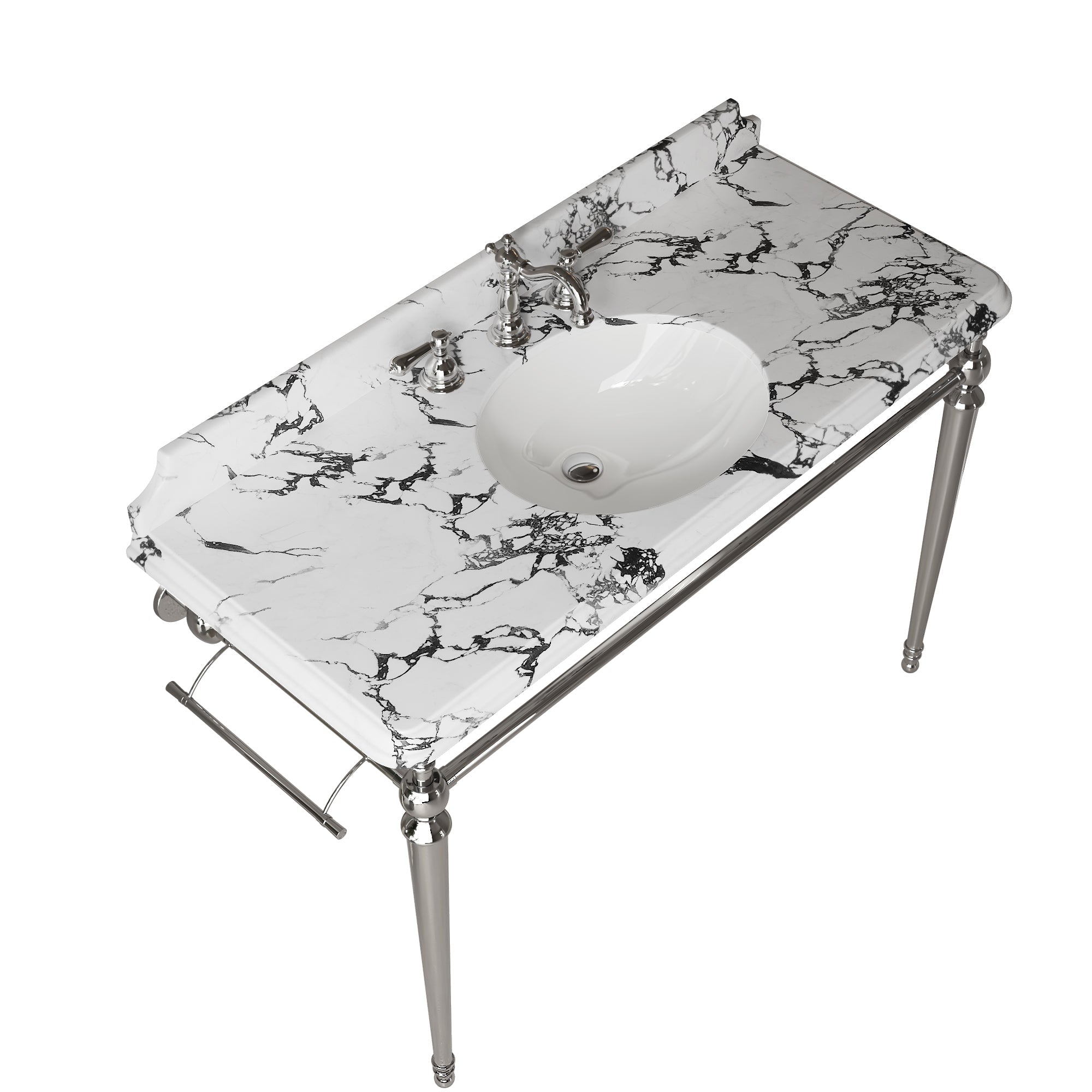 VICI 48" Bathroom Ceramic Undermount Basin and Artificial Marble Countertop by HouseOfZazla