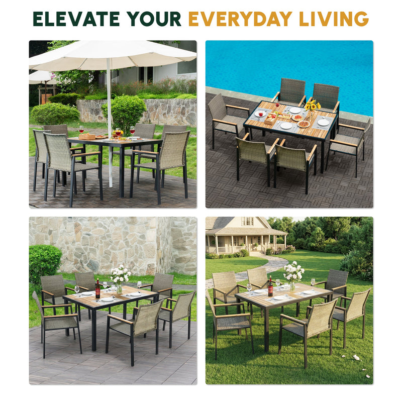 All Weather 7-Piece Patio Dining Table Set by HouseOfZazla