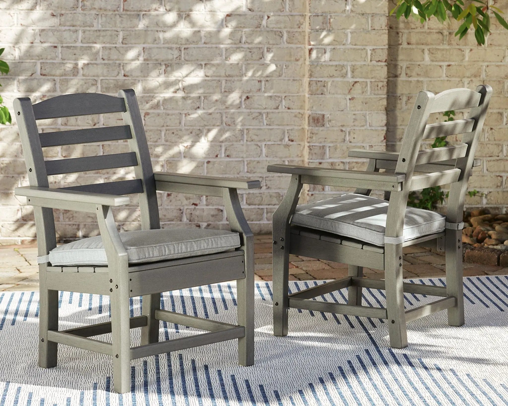 Visola - Arm Chair With Cushion (Set of 2) - Gray by Unique Piece Furniture