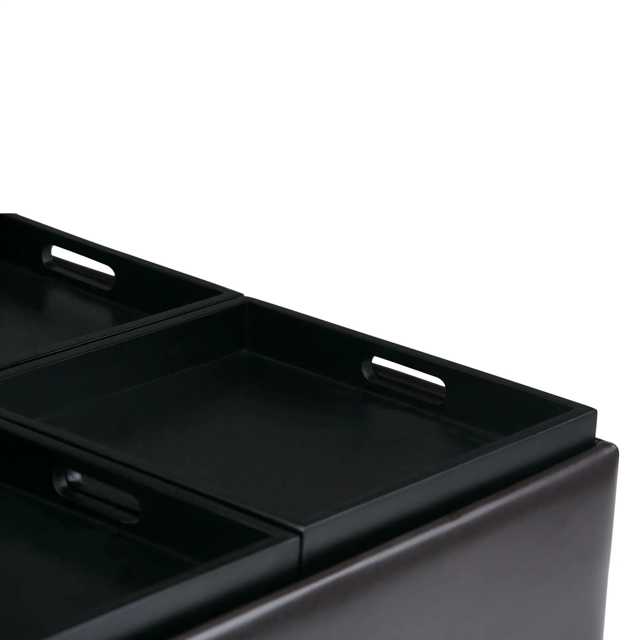 Avalon - Square Coffee Table Storage Ottoman - Tanners Brown by Unique Piece Furniture