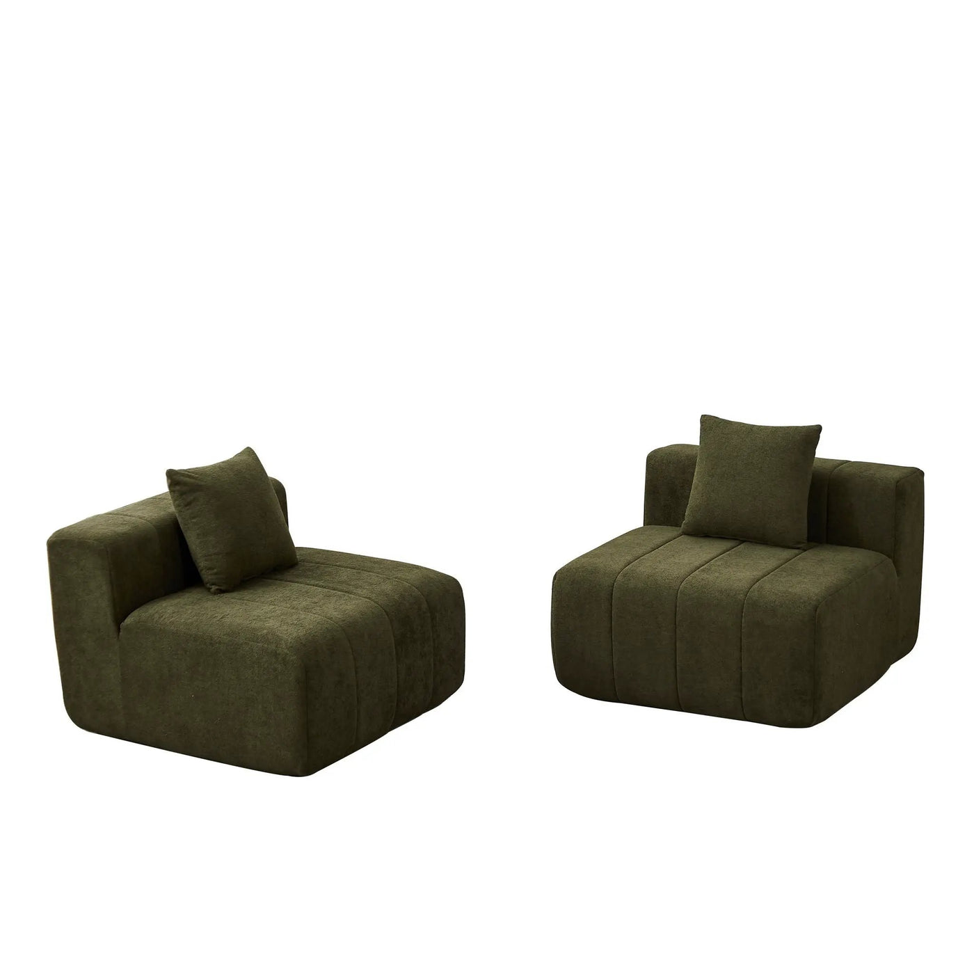 Modular Sectional Sofa With 2 Pillows, Symmetrical Design by HouseOfZazla