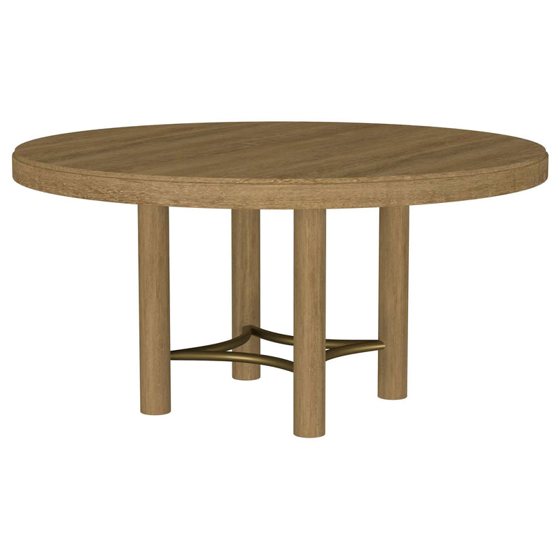 Arini 60-inch Round Wood Dining Room Table Sand Wash by Unique Piece Furniture