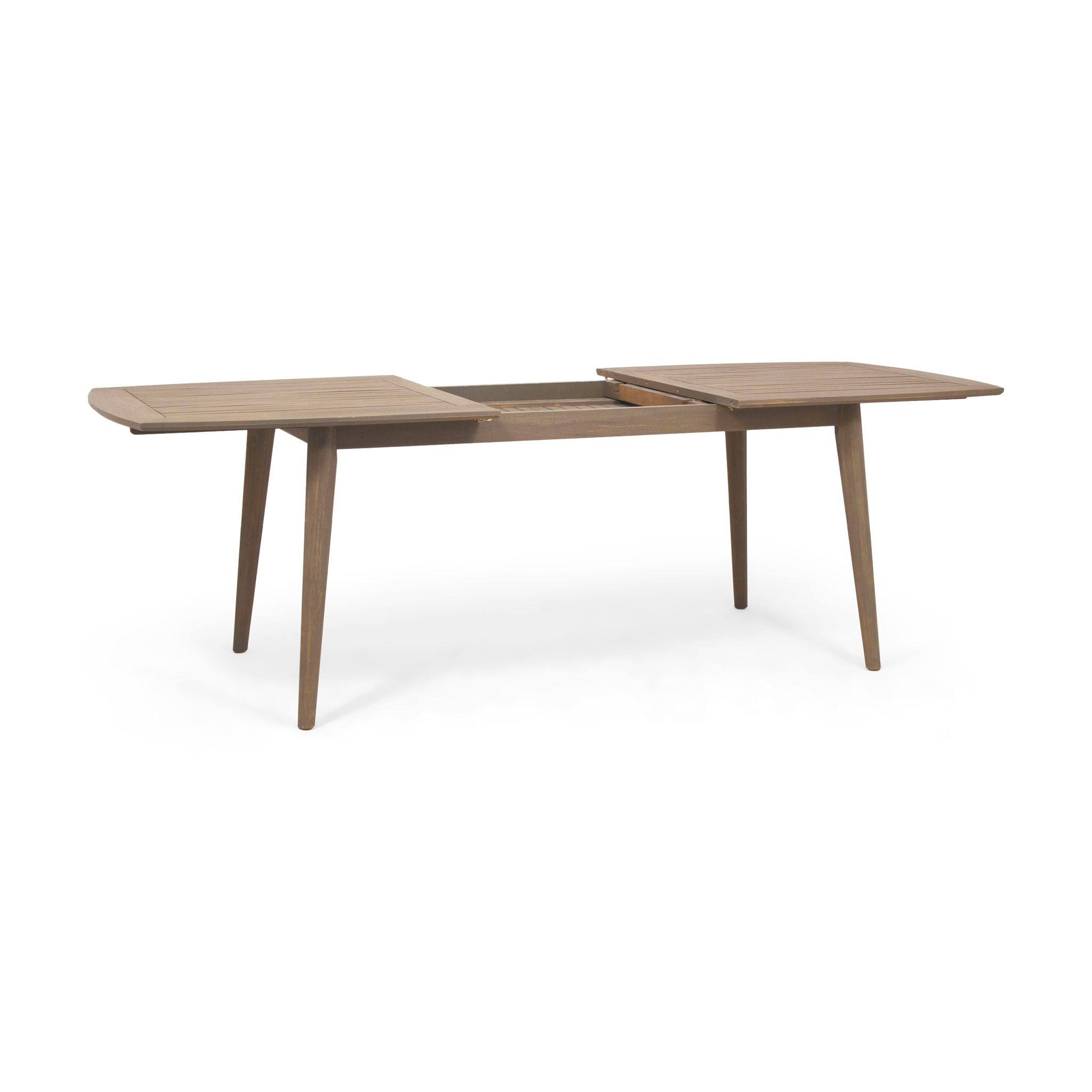 Placidity Outdoor Expandable Dining Table with Slatted Tabletop and Tapered Legs by HouseOfZazla