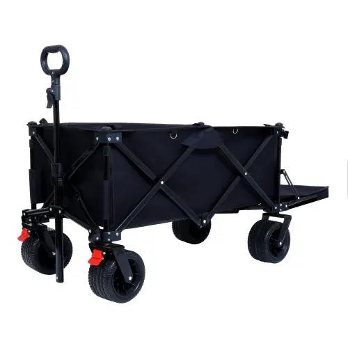 Foldable Wagon with Extended Tailgate and Large All-Terrain Wheels by HouseOfZazla