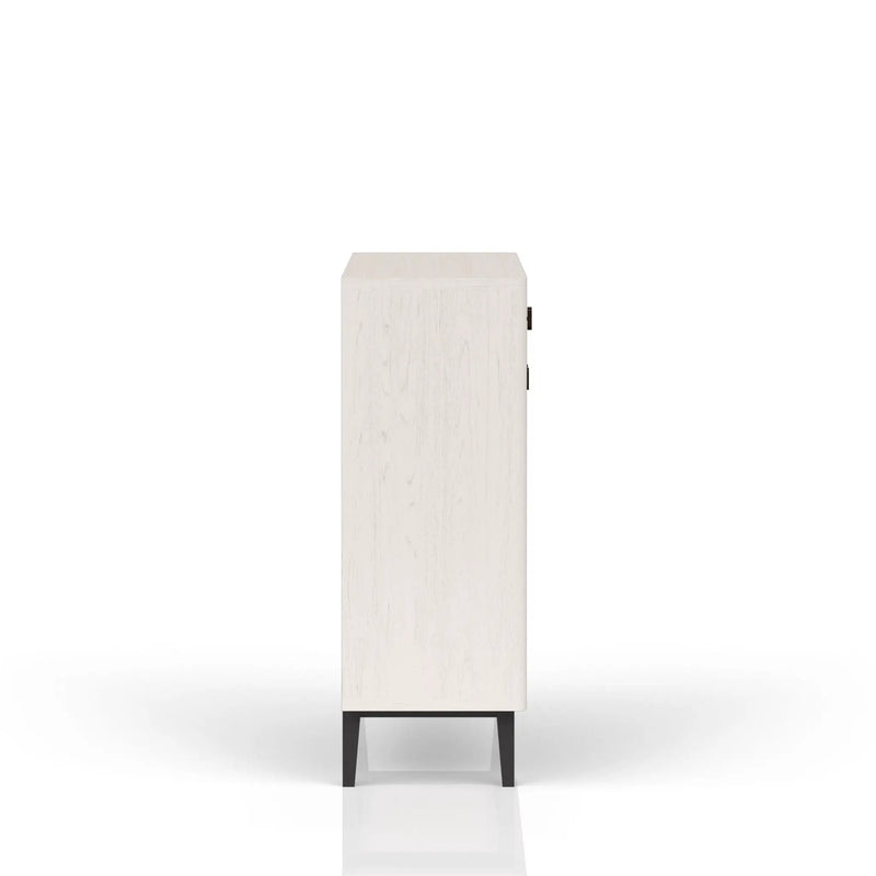 Bar Cabinet With Large Storage - White / Pecan by HouseOfZazla