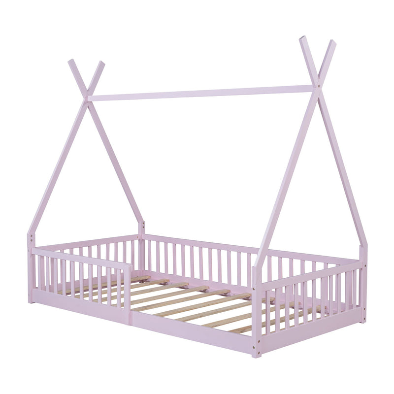 House Shaped Design Bed With Fence