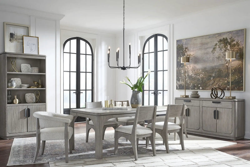 Braelyn - Extendable Rectangular Dining Table - Dorian Gray, photo 4 of 7