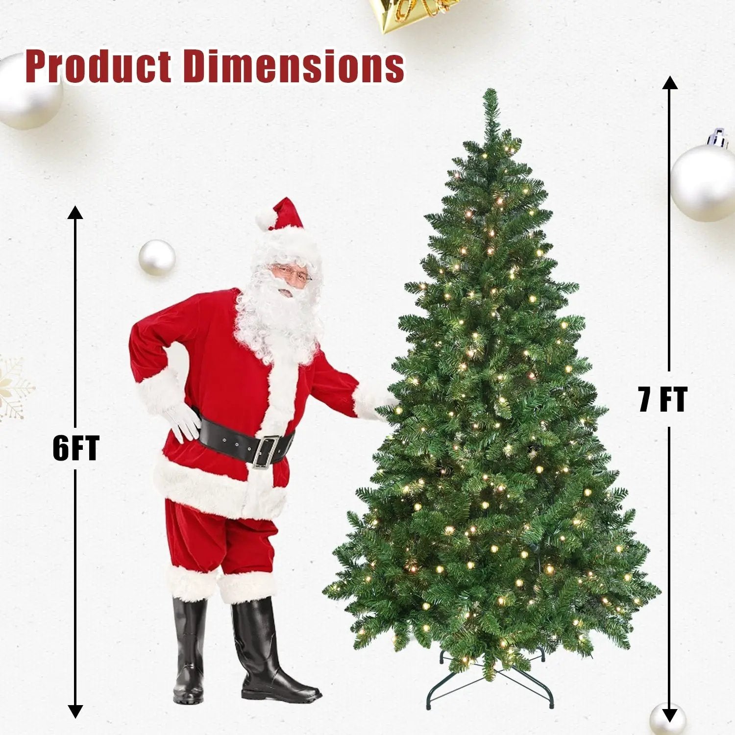 6ft Christmas Tree with WiFi-Controlled RGB Lights by HouseOfZazla
