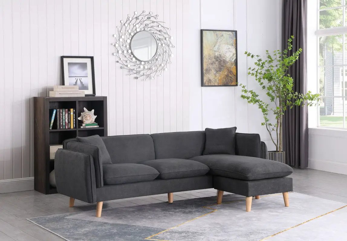 Brayden - Fabric Sectional Sofa Chaise by HouseOfZazla