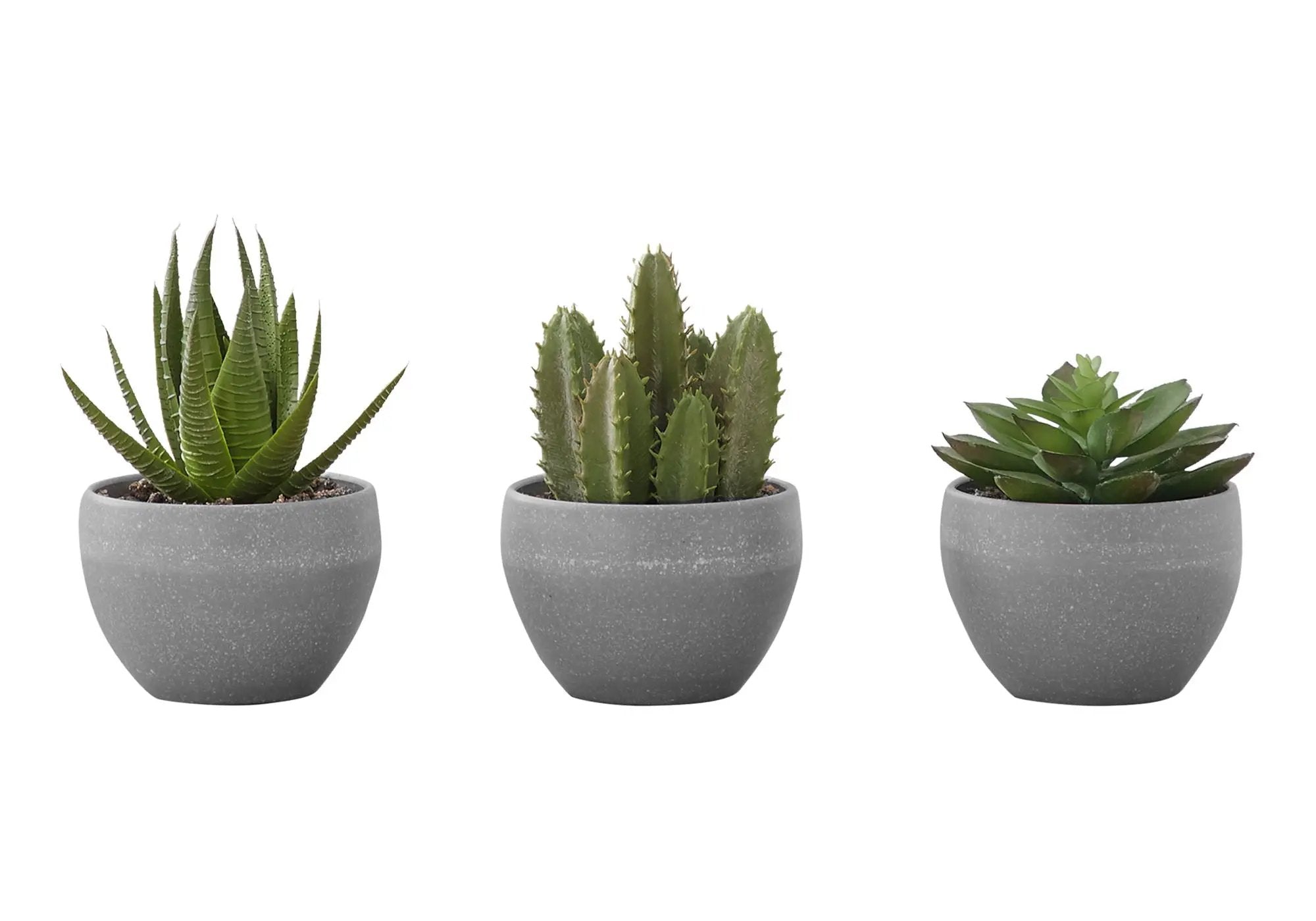 6" Tall Artificial Succulent Plant Set of 3 by HouseOfZazla