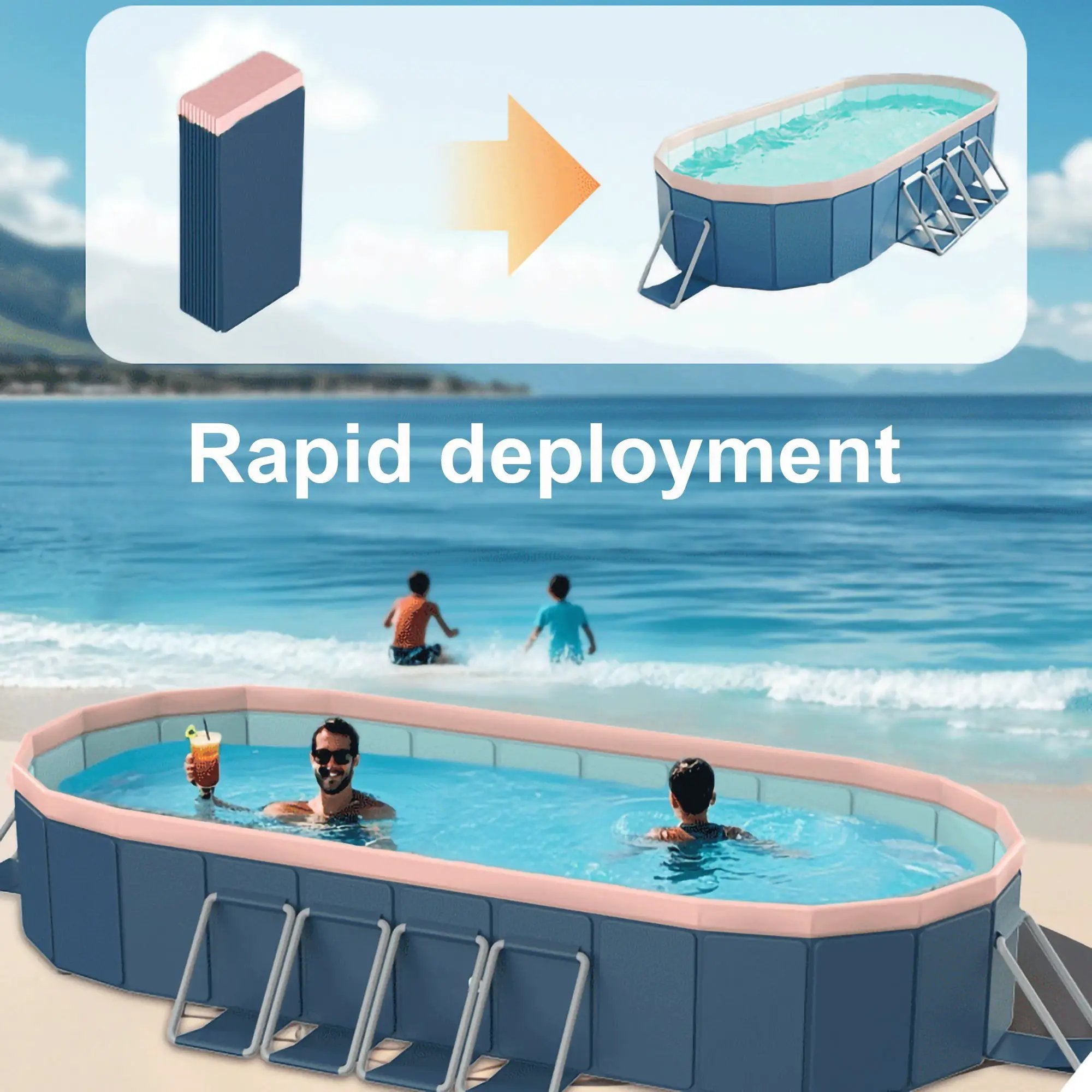 1.8m PVC Folding Pool by HouseOfZazla
