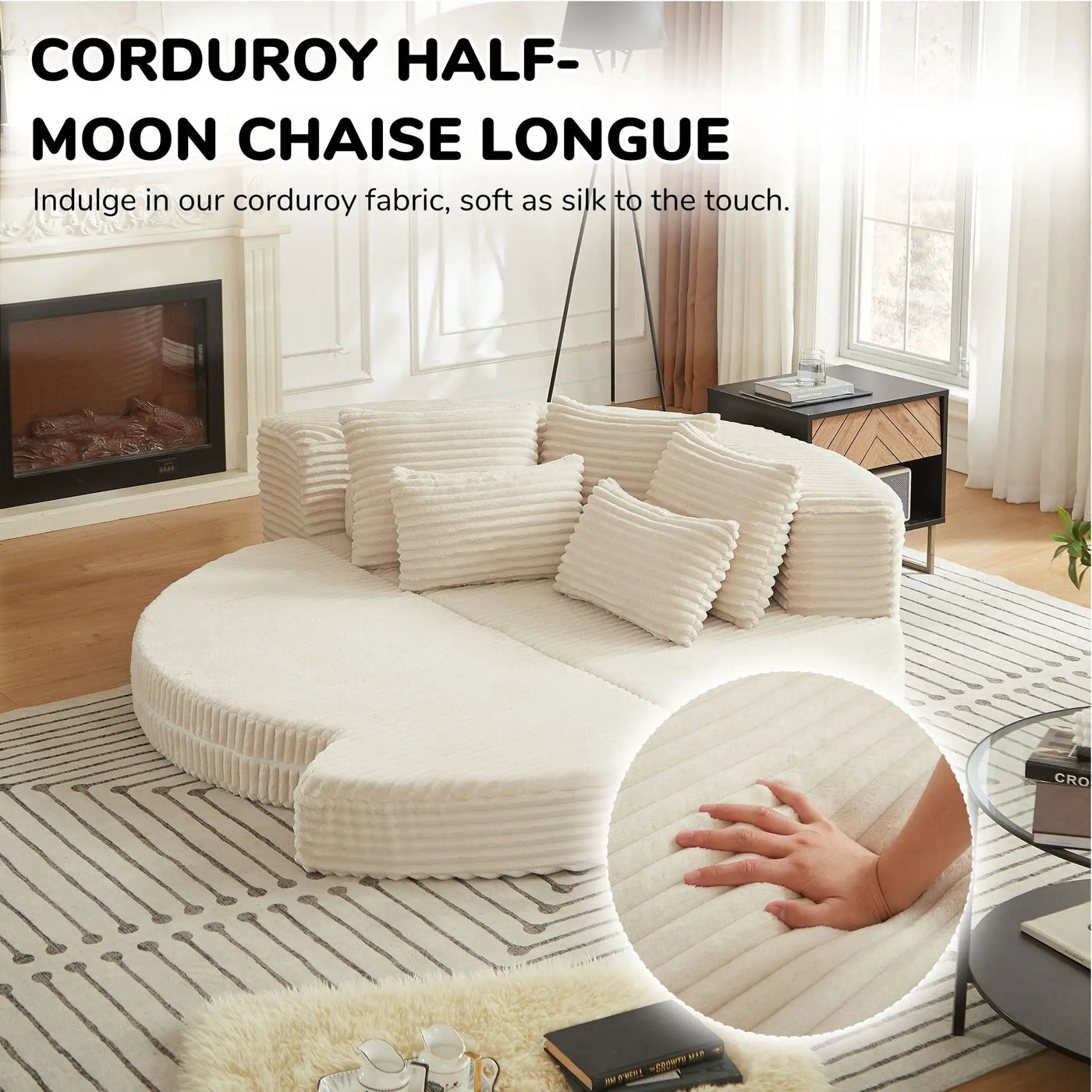 Semi Circular 2 In 1 Sofa Bed With Neck Pillow by HouseOfZazla