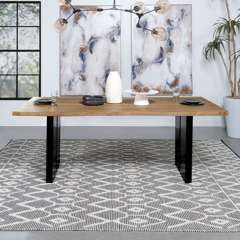 Bradshaw 80-inch Live Edge Wood Dining Table Natural Acacia by Unique Piece Furniture