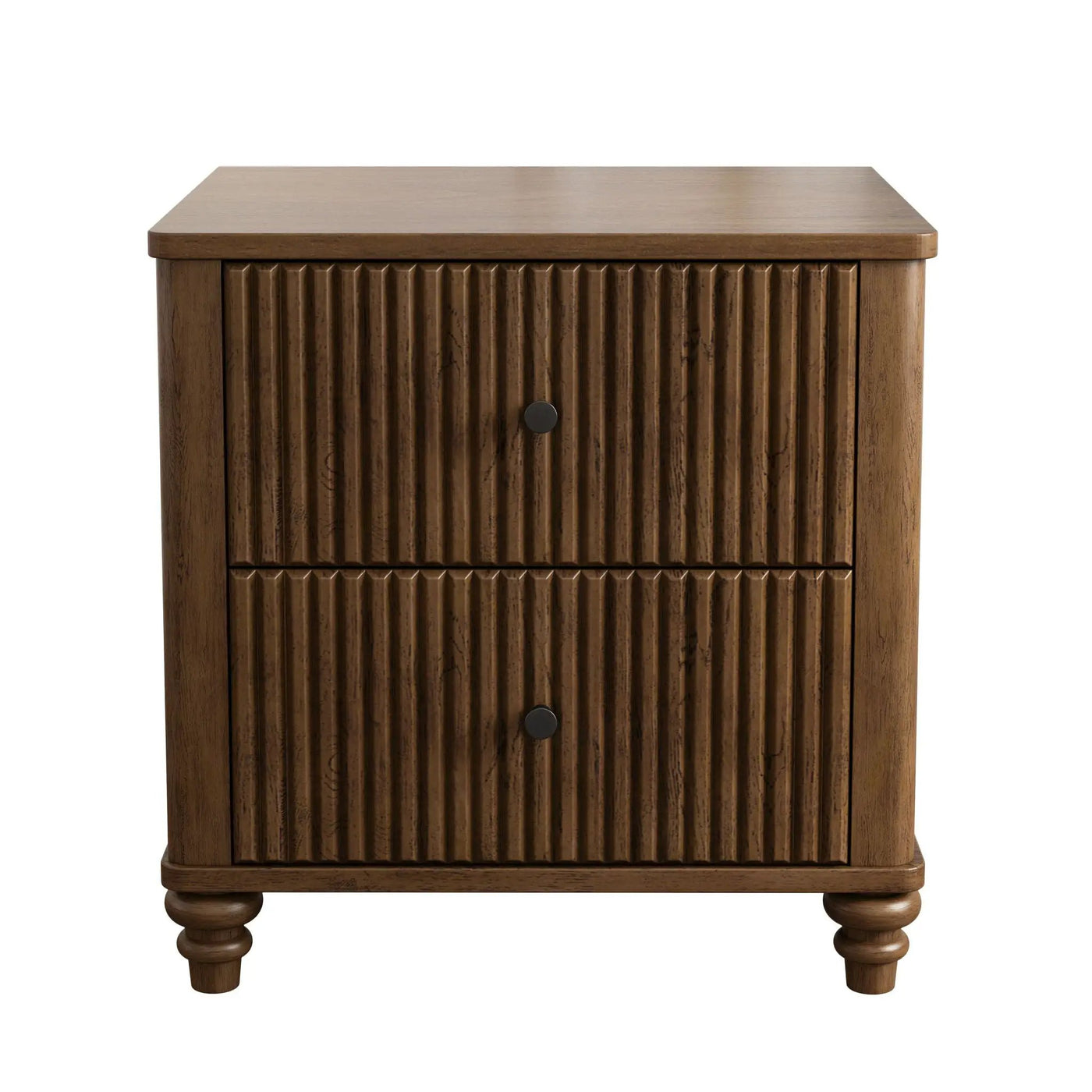 Modern Fluted Nightstand With 3 Drawers by HouseOfZazla