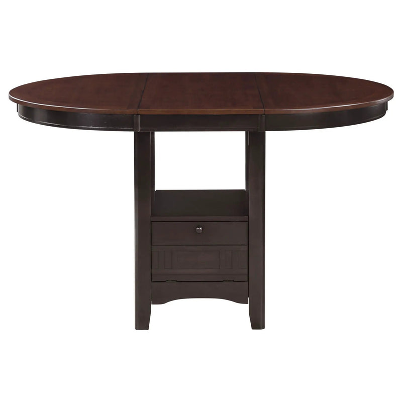 Lavon Oval 60-inch Counter Height Extension Dining Table Chestnut by Unique Piece Furniture