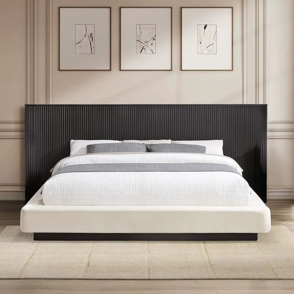 Clayten - Queen Bed - Beige / Espresso by Unique Piece Furniture