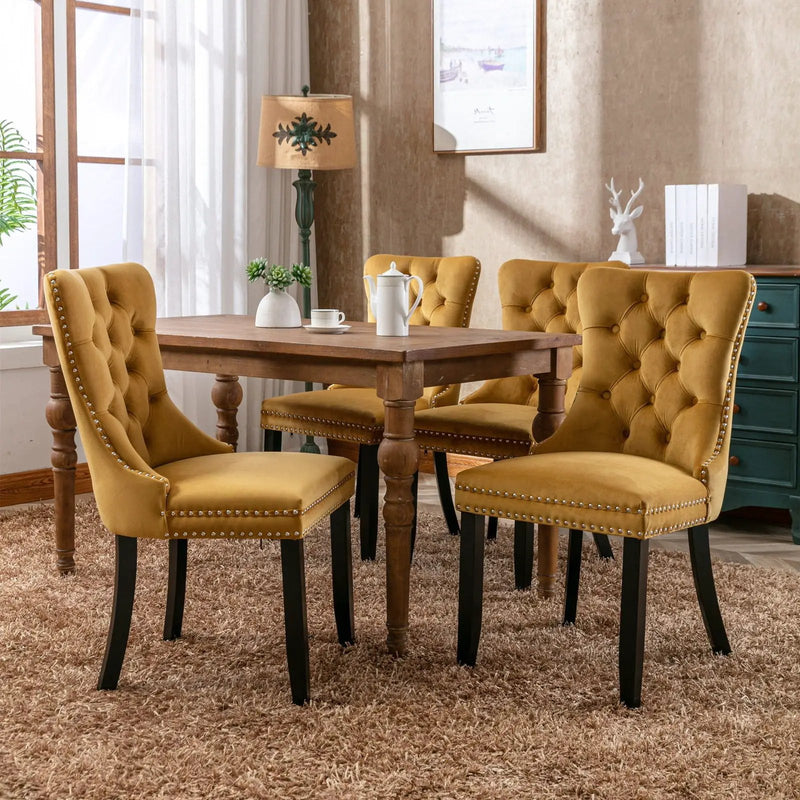Nikki - High-End Tufted Dining Chair (Set of 2) by HouseOfZazla