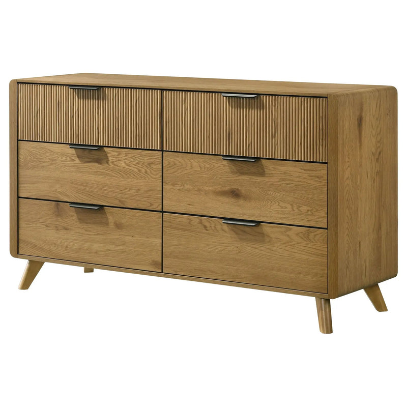 Bennett 6-drawer Bedroom Dresser Cabinet Light Oak by Unique Piece Furniture