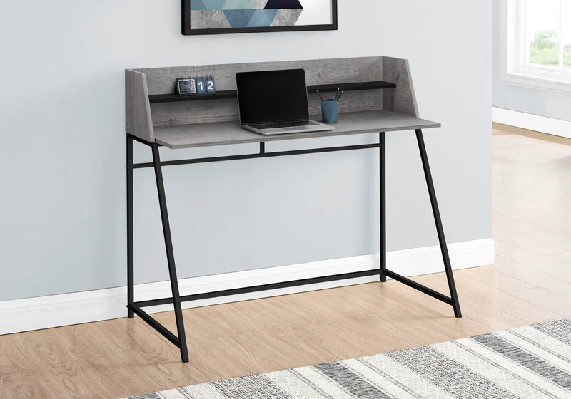 Computer Desk for Home Office with Marble Look and Storage Shelves by HouseOfZazla