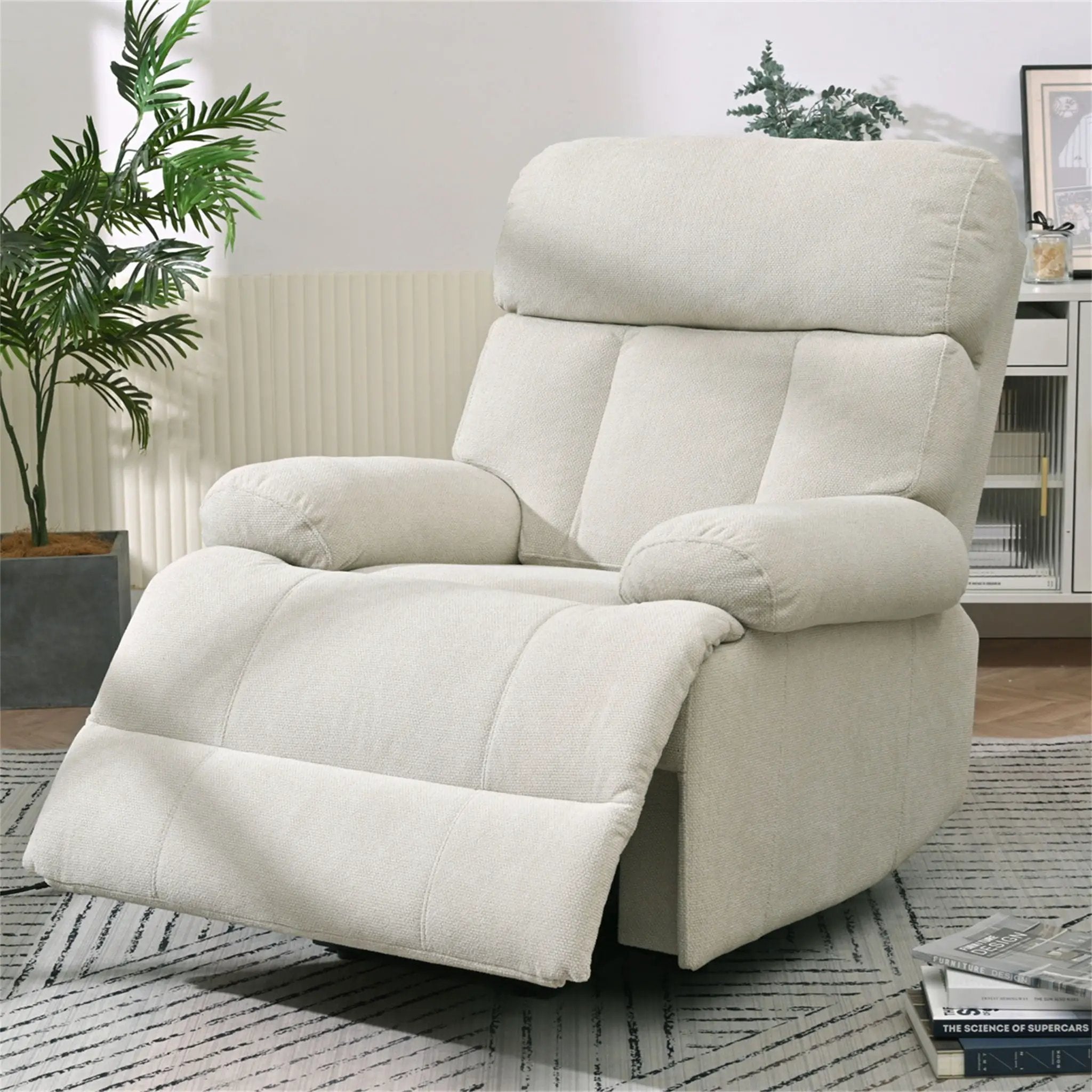 Oversized Power Lift Recliner Chai With Remote Control, Side Pocket, Spacious Seat by HouseOfZazla