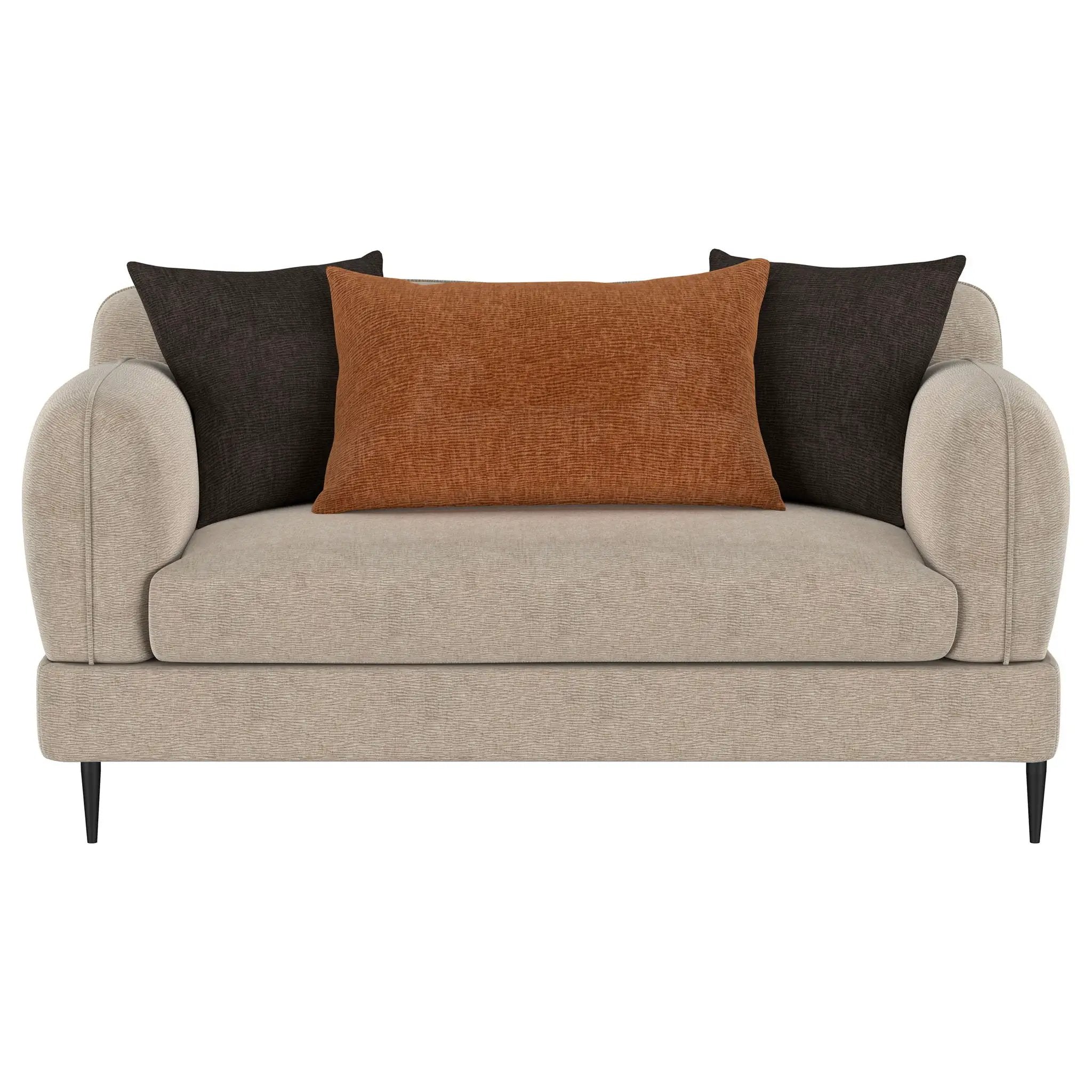 Jade Chenille Upholstered Sculpted Track Arm Loveseat Latte by Unique Piece Furniture