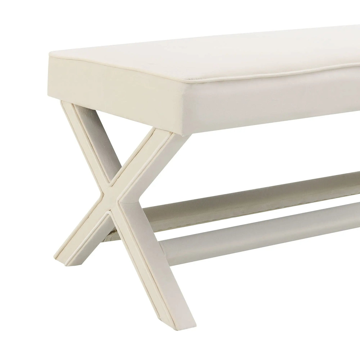 Comfort Double Bench Upholstered With X Crossed Legs by HouseOfZazla