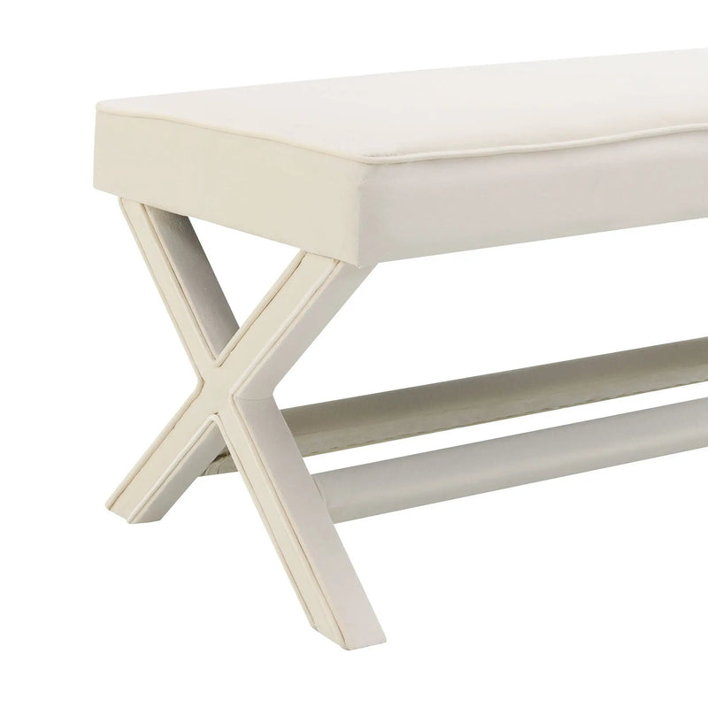Comfort Double Bench Upholstered With X Crossed Legs