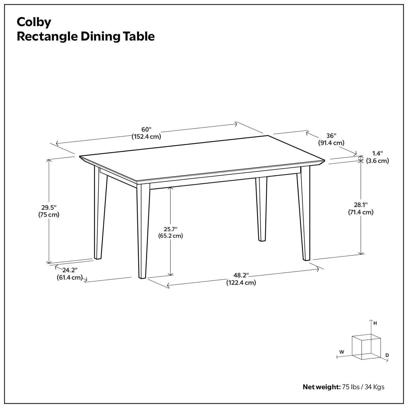 Colby - Dining Table, Contemporary by HouseOfZazla