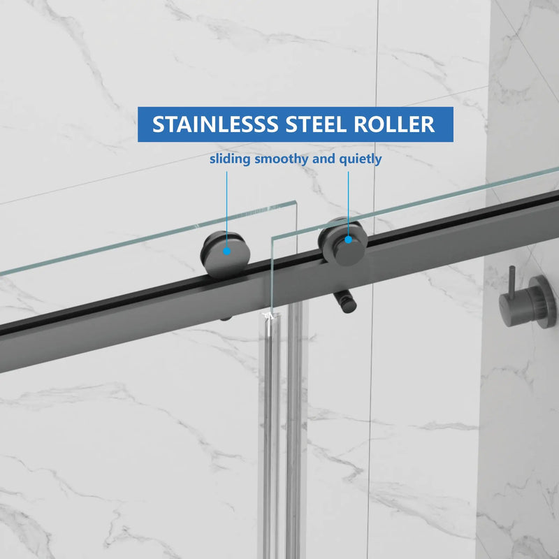 Frameless Shower Door - Double Sliding Design by HouseOfZazla