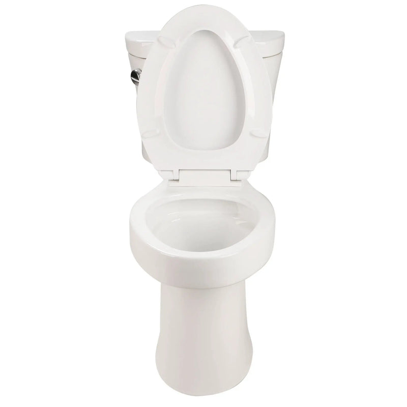 Gloss 2 Piece Toilet With 1.28 Gpf Tornado Flush, Rimless Bowl, Soft Closing Seat - Gloss White by HouseOfZazla