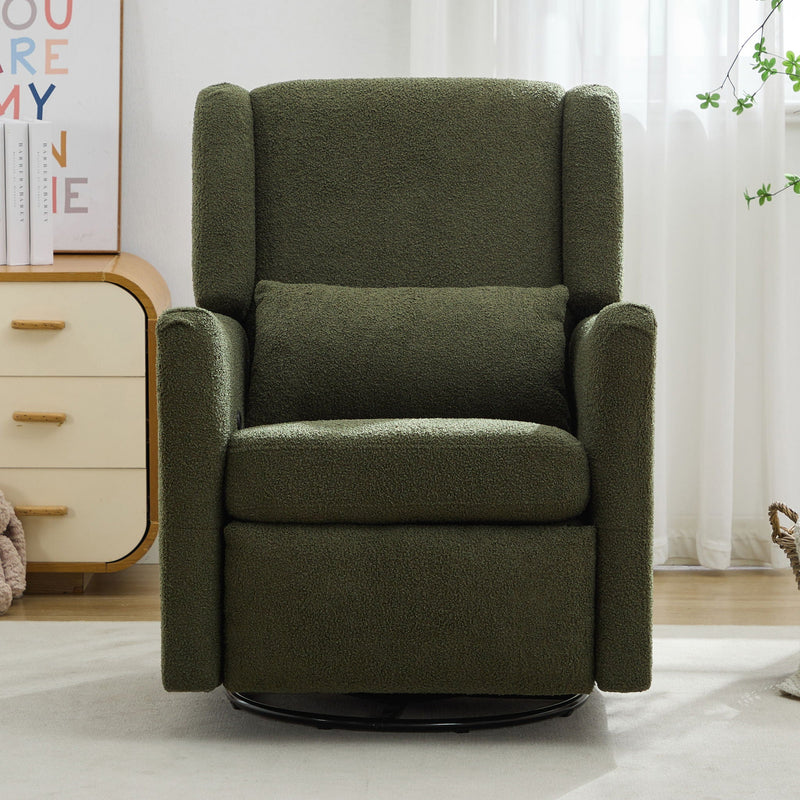 Wide Wingback Swivel Glider Rocker Recliner Chair by HouseOfZazla