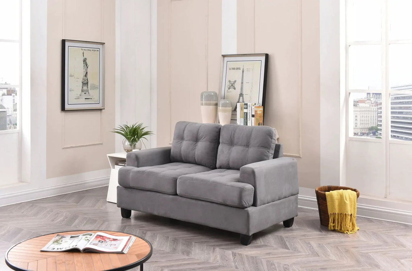 Stylish Transitional Loveseat For Two by HouseOfZazla