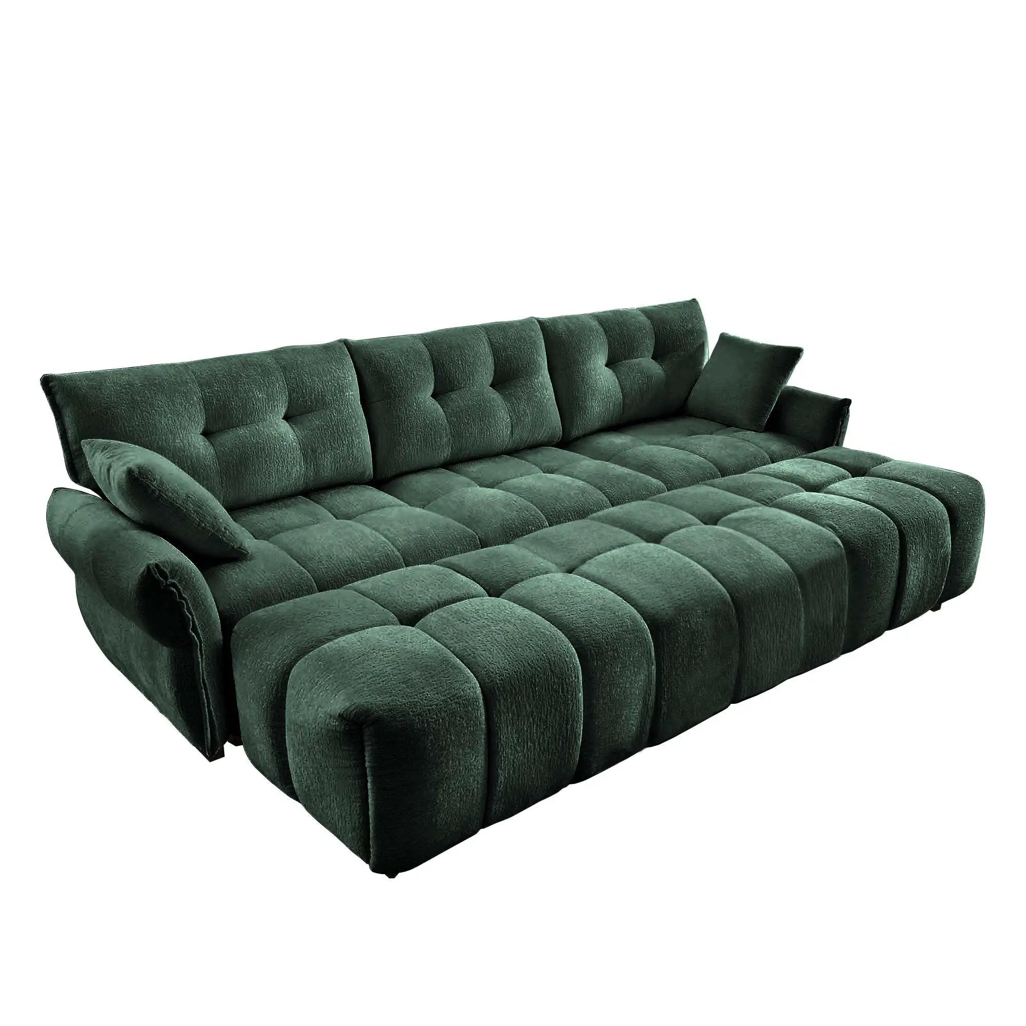 Sofa Set With Ottoman And Pillows, Textured, High Resilience Cushions by HouseOfZazla
