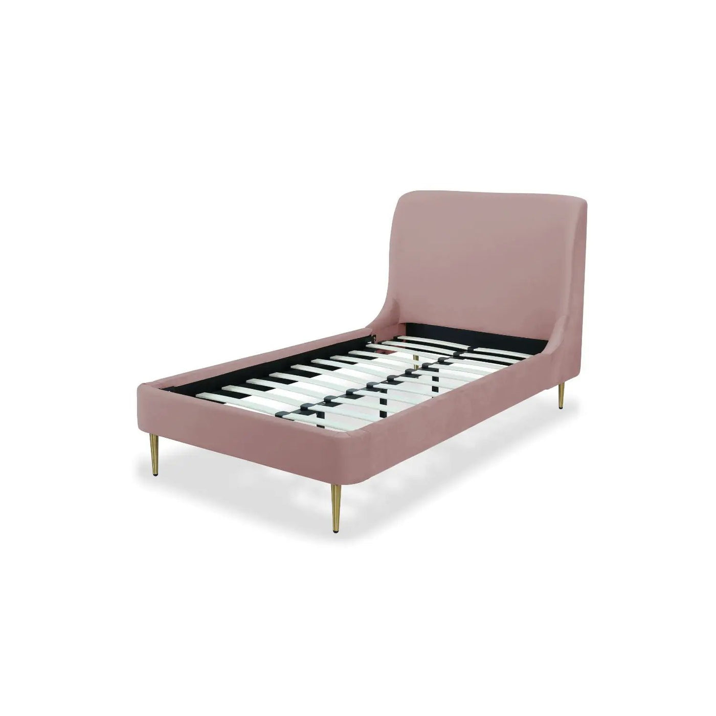Mid-Century Modern Upholstered Bed With Curved Headboard by HouseOfZazla