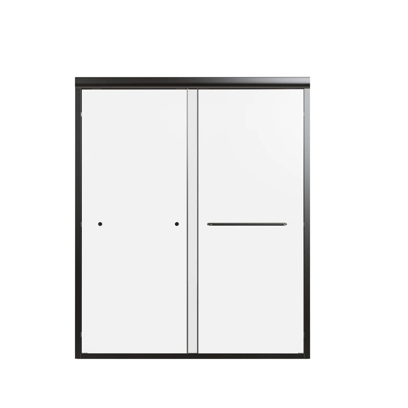 Semi-Frameless Double Sliding Shower Door, Bypass Shower Door, 1 / 4" (6Mm) Thick SGCC Tempered Glass Door by HouseOfZazla