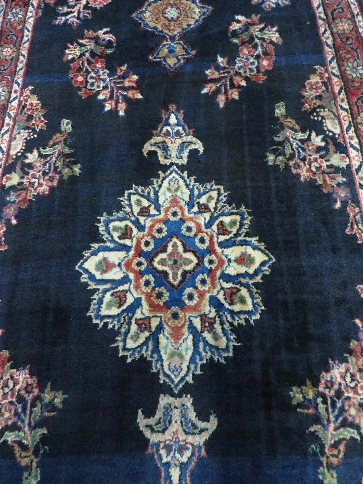 Persian Runner Rug 4x11, Navy Blue Antique Lilihan Runner by Jewel Rugs