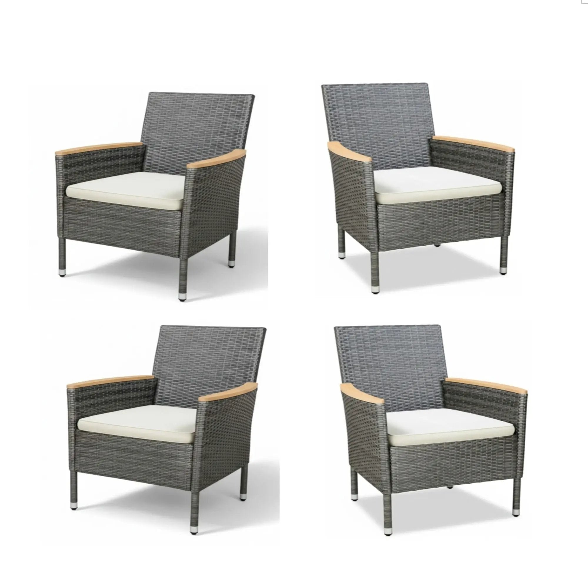 4 Piece All-Weather Patio Dining Chair Set by HouseOfZazla