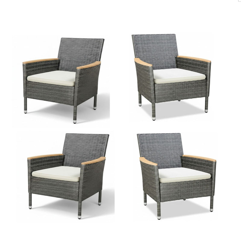 4 Piece All-Weather Patio Dining Chair Set by HouseOfZazla
