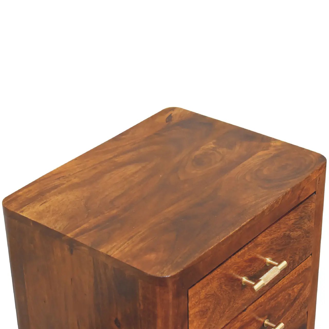 Luca Chestnut Nightstand With 3 Drawers by HouseOfZazla