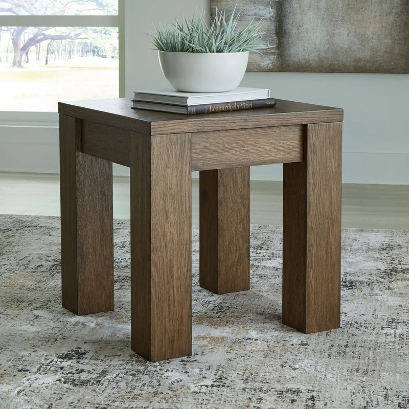 Rosswain - Square End Table - Warm Brown by Unique Piece Furniture