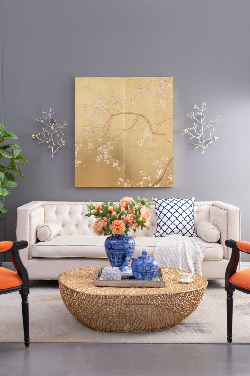 Metal Branch Wall Sculptures with Bird Accents - Silver Multi, photo 10 of 16