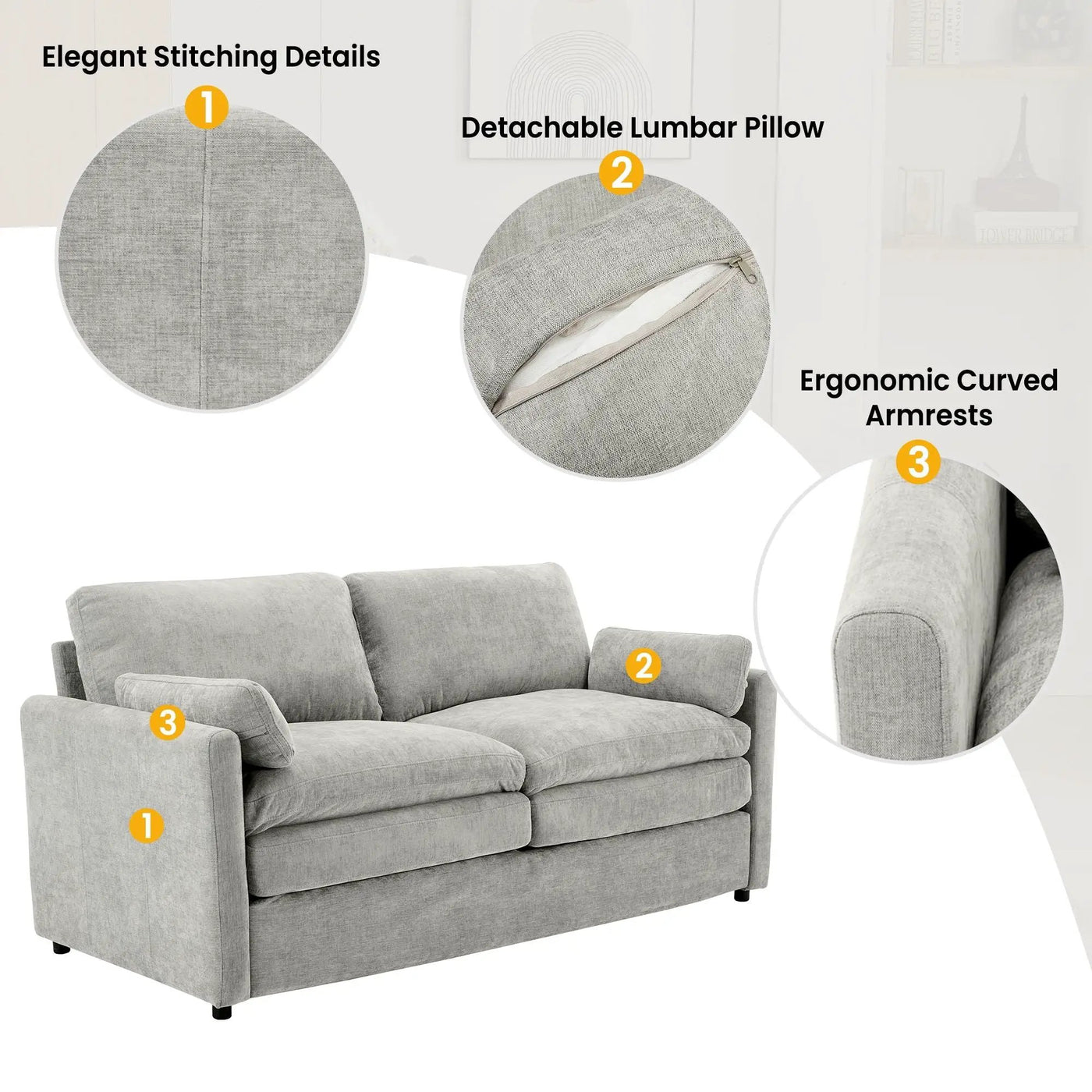 Cloud Sofa Set Couch For Living Room by Unique Piece Furniture