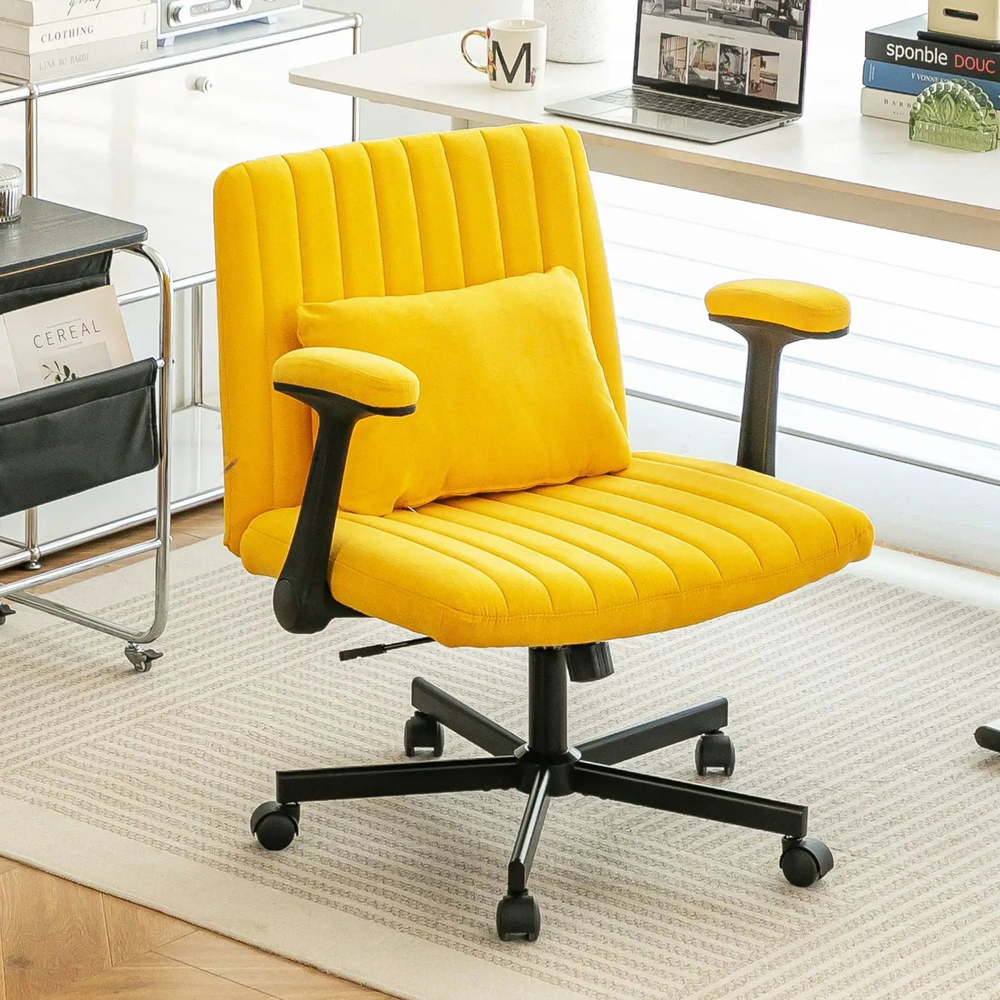 Criss Cross Armrest Office Chair With Wheels by HouseOfZazla