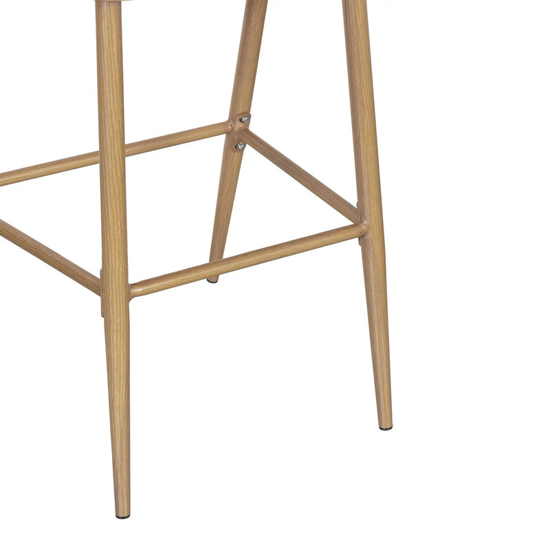 Outdoor Bar Height Metal Frame Counter Stools with Scallop-Shaped Backrest & Water-Resistant Cushions by HouseOfZazla