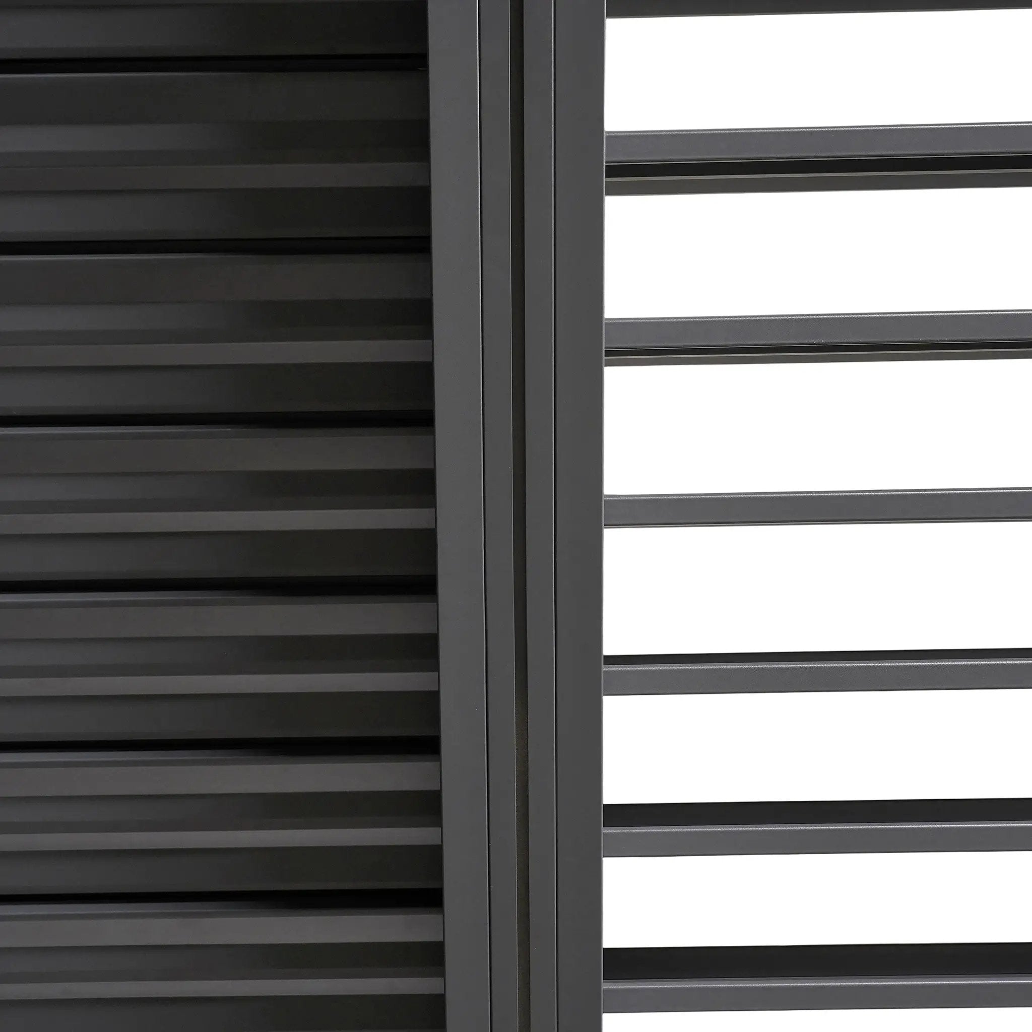 Byron Black Outdoor Pergola Aluminum with Adjustable Louvered Roof by HouseOfZazla