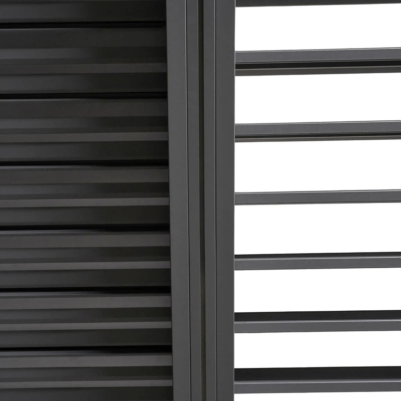 Byron Black Outdoor Pergola Aluminum with Adjustable Louvered Roof by HouseOfZazla